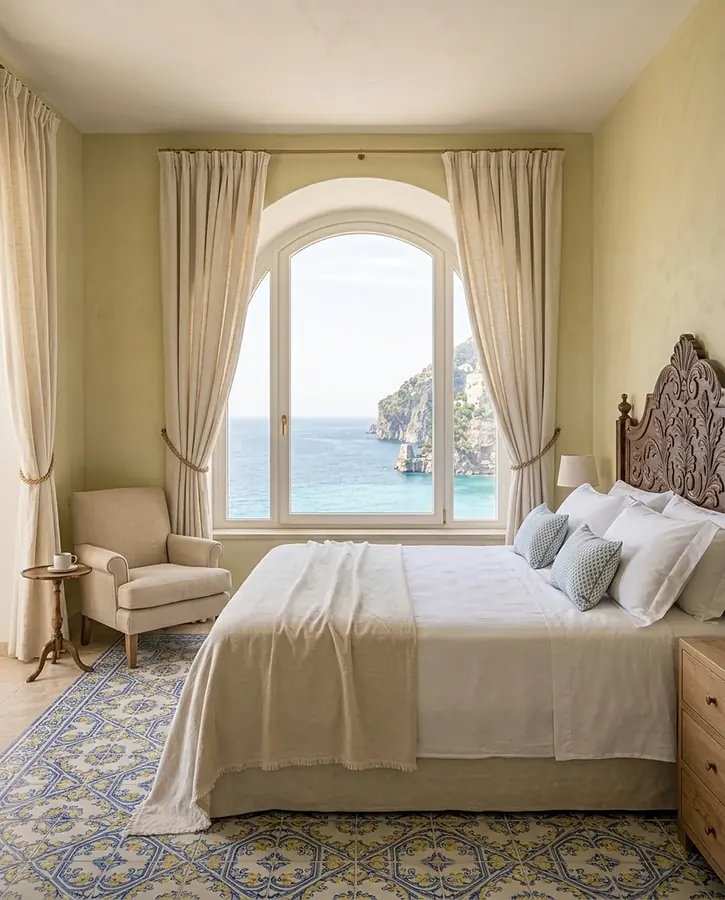 Villa master bedroom with sea view